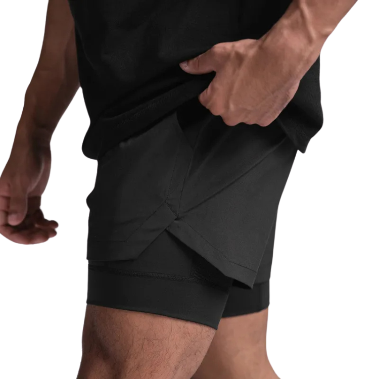 Short Esportivo Masculino Duas Camadas - RUNFLEX™