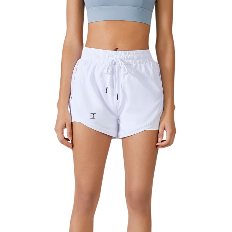 Short Esportivo Feminino Dupla Camada Com Bolso - RUNFLEX™