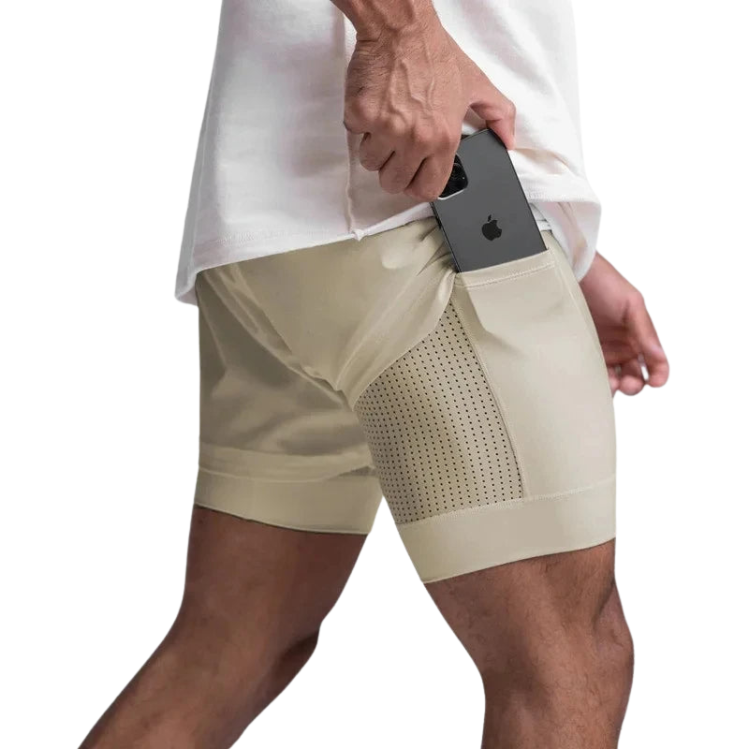 Short Esportivo Masculino Duas Camadas - RUNFLEX™