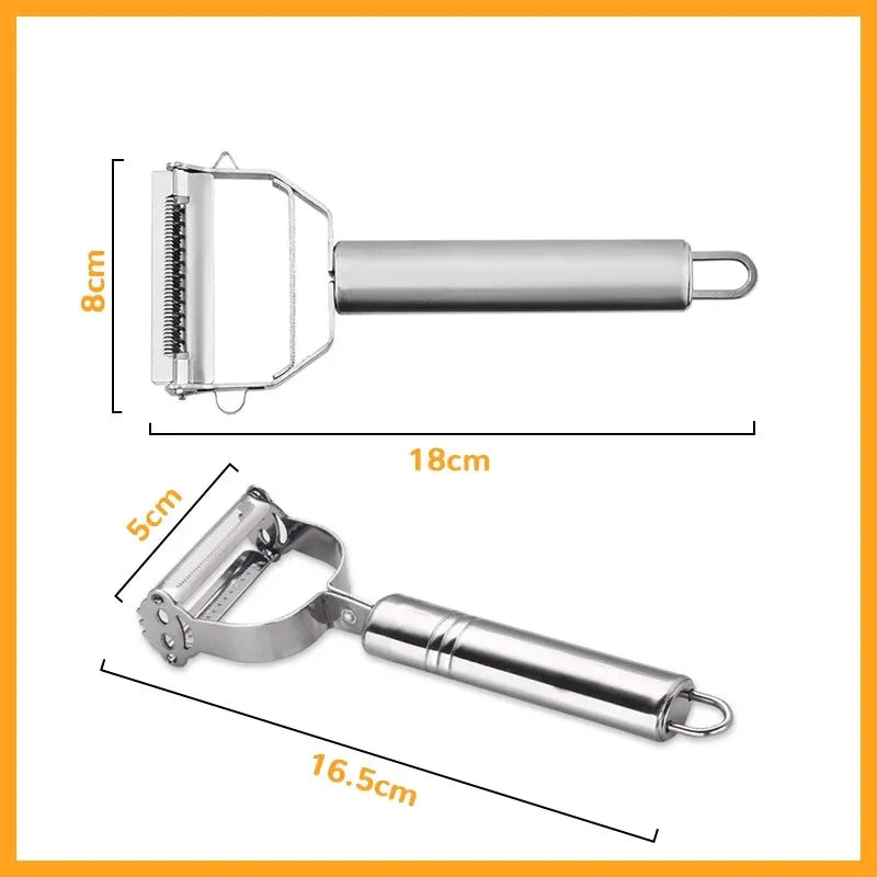 Descascador 4 em 1 de metal inoxidável para vegetais